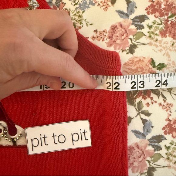 VTG Merry & Bright Red Christmas Sweater Vest Size PXL Shoes Beaded Ugly Holiday - Picture 8 of 12